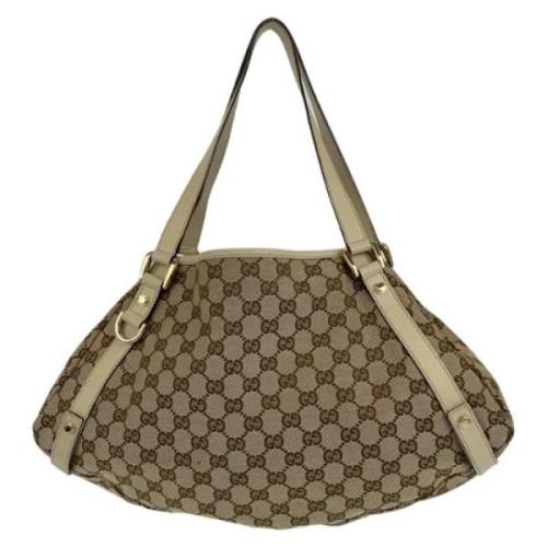 Pre-owned Canvas gucci-bags Gucci Vintage , Beige , Dames