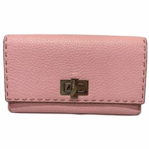 Pre-owned Leather wallets Fendi Vintage , Pink , Dames