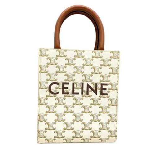 Pre-owned Canvas handbags Celine Vintage , White , Dames