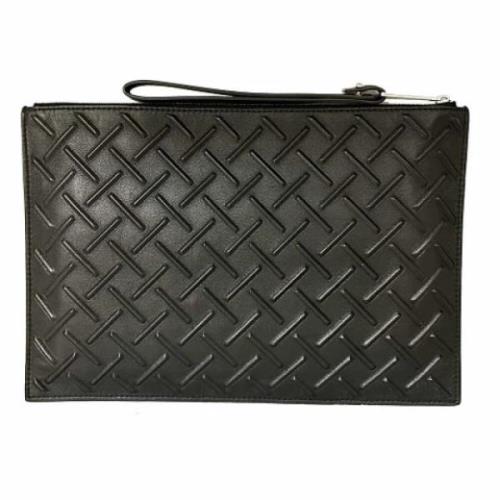 Pre-owned Leather clutches Bottega Veneta Vintage , Black , Dames