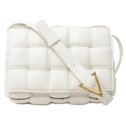 Pre-owned Leather shoulder-bags Bottega Veneta Vintage , White , Dames