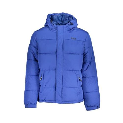 Blauwe hoodie met eenvoudige print Fila , Blue , Heren