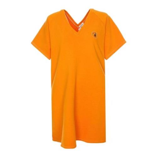 V-hals T-shirt Jurk American Vintage , Orange , Dames