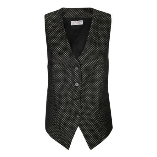 Viscose Vest Stropdas Elegant Mode Alberto Biani , Black , Dames