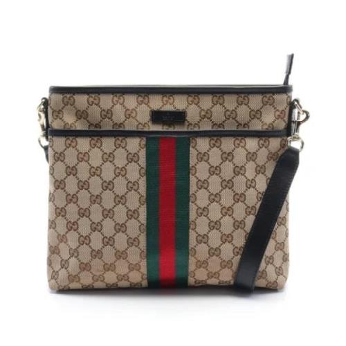 Pre-owned Canvas gucci-bags Gucci Vintage , Brown , Dames