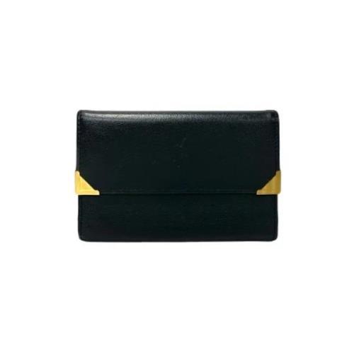 Pre-owned Leather wallets Yves Saint Laurent Vintage , Black , Dames