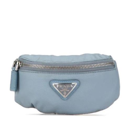 Pre-owned Canvas prada-bags Prada Vintage , Blue , Dames