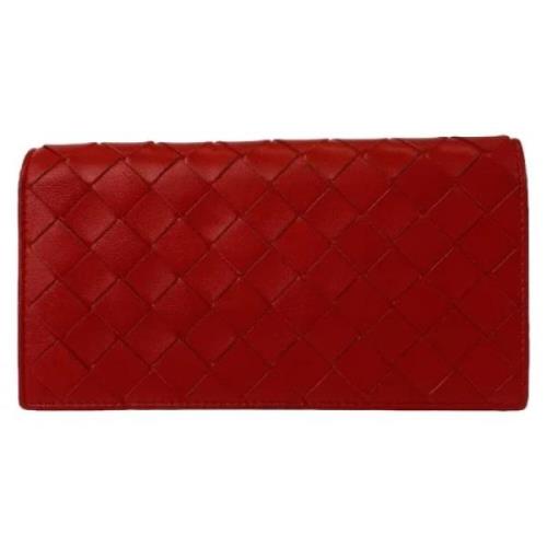 Pre-owned Leather wallets Bottega Veneta Vintage , Red , Dames