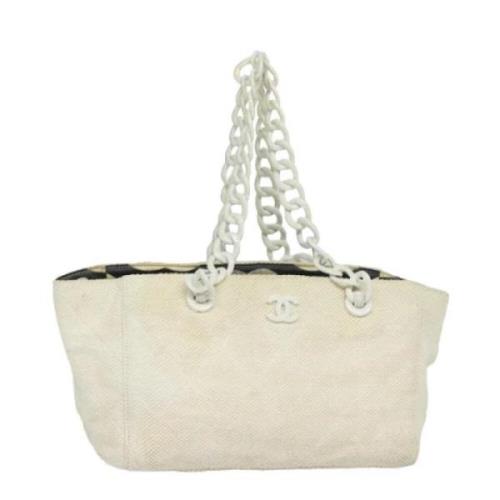 Pre-owned Fabric totes Chanel Vintage , White , Dames