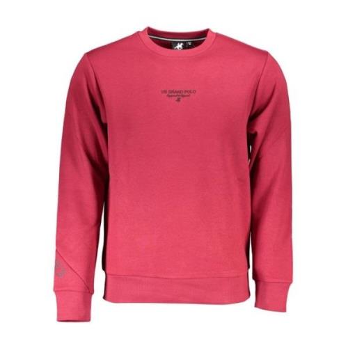 Roze Logo Print Crewneck Sweatshirt U.s. Polo Assn. , Pink , Heren