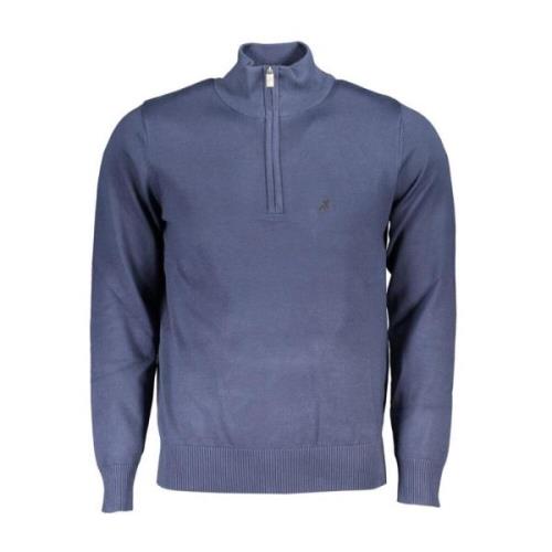 Blauwe Geborduurde Half-Zip Sweater U.s. Polo Assn. , Blue , Heren