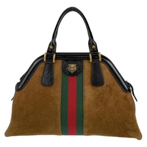 Pre-owned Leather gucci-bags Gucci Vintage , Brown , Dames