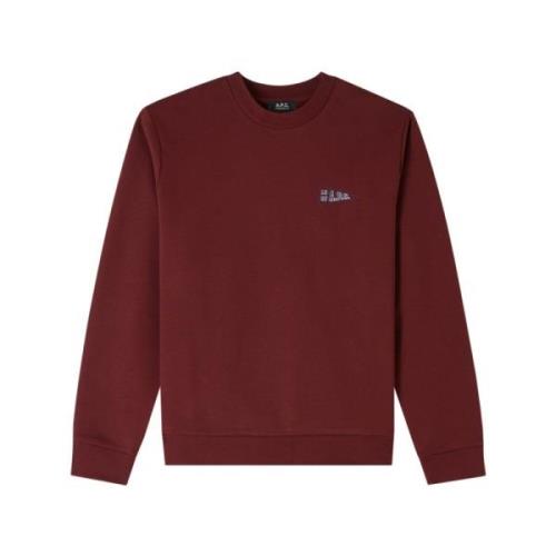 Fleece Standard College Sweatshirt A.p.c. , Brown , Heren