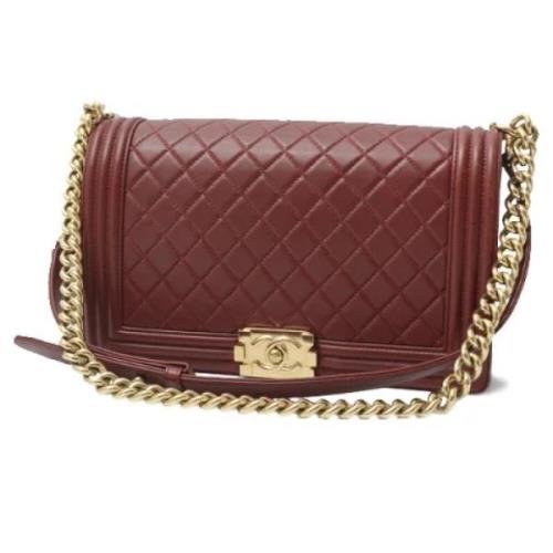 Pre-owned Leather crossbody-bags Chanel Vintage , Red , Dames