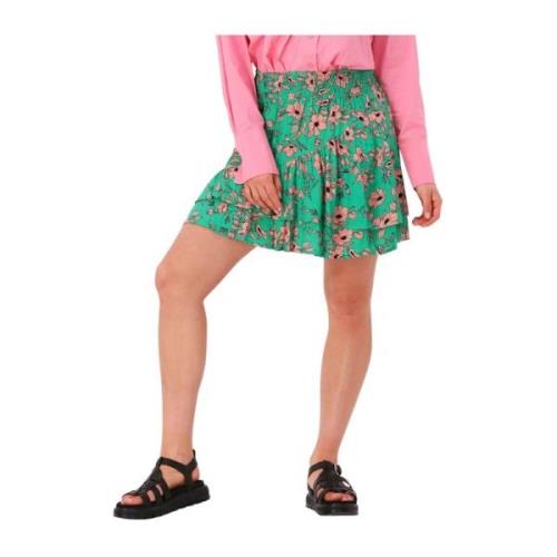 Bloemen Mini Rok Alix The Label , Green , Dames