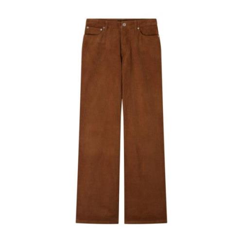 Hoge Taille Rechte Pijp 70s Jeans A.p.c. , Brown , Dames