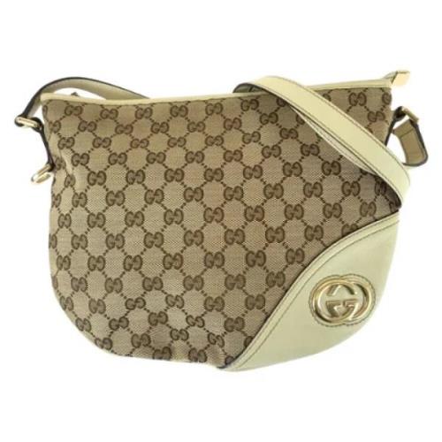 Pre-owned Canvas gucci-bags Gucci Vintage , Beige , Dames