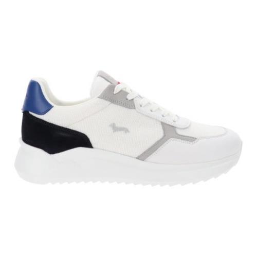 Leren en stoffen herensneakers Harmont & Blaine , White , Heren