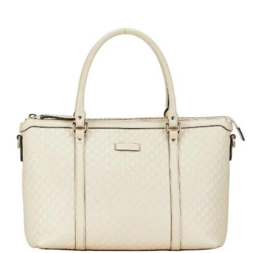 Pre-owned Leather gucci-bags Gucci Vintage , White , Dames