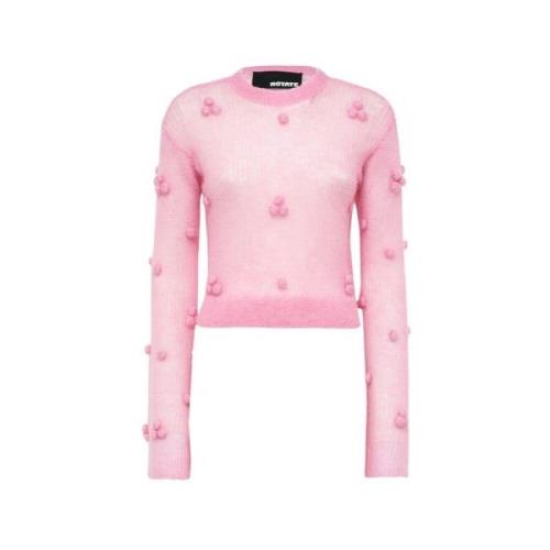 Flared Sleeve Crew Neck Sweater Rotate Birger Christensen , Pink , Dam...