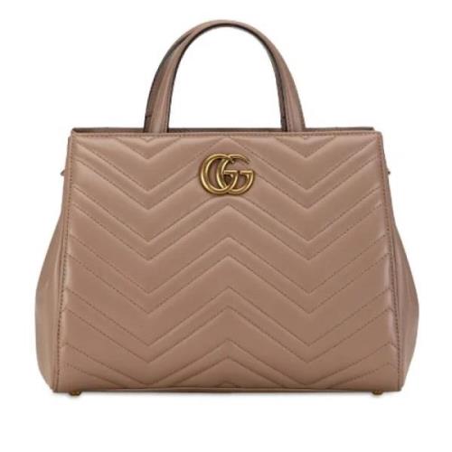 Pre-owned Leather handbags Gucci Vintage , Pink , Dames