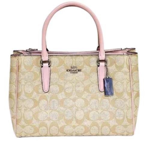 Pre-owned Canvas handbags Coach Pre-owned , Pink , Dames