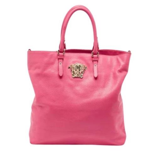 Pre-owned Leather handbags Versace Pre-owned , Pink , Dames