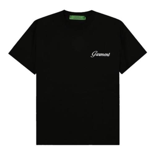 Zwarte Crewneck Geborduurde T-shirts en Polos Garment Workshop , Black...