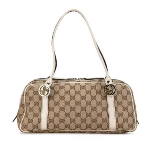 Pre-owned Canvas gucci-bags Gucci Vintage , Beige , Dames