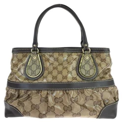 Pre-owned Canvas gucci-bags Gucci Vintage , Beige , Dames