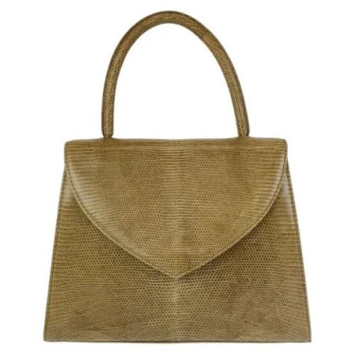 Pre-owned Leather handbags Yves Saint Laurent Vintage , Beige , Dames