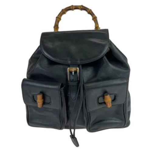 Pre-owned Leather backpacks Gucci Vintage , Black , Dames