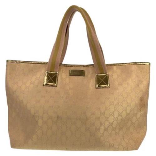 Pre-owned Canvas gucci-bags Gucci Vintage , Beige , Dames