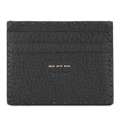 Pre-owned Leather wallets Fendi Vintage , Black , Dames