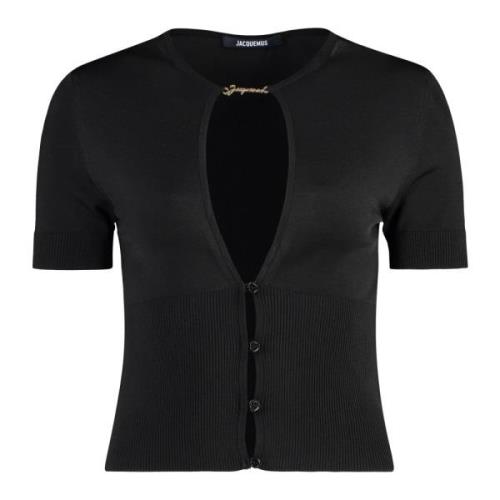 Ribgebreide Viscose Cardigan Jacquemus , Black , Dames