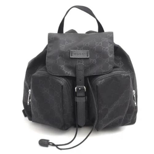 Pre-owned Canvas backpacks Gucci Vintage , Black , Dames