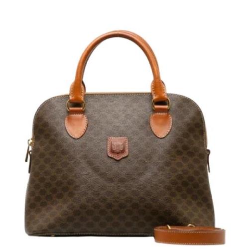 Pre-owned Canvas handbags Celine Vintage , Brown , Dames