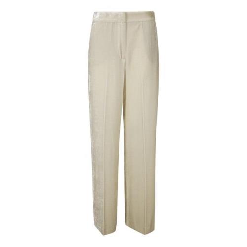 Relaxed fit broek met verborgen sluiting P.a.r.o.s.h. , Beige , Dames