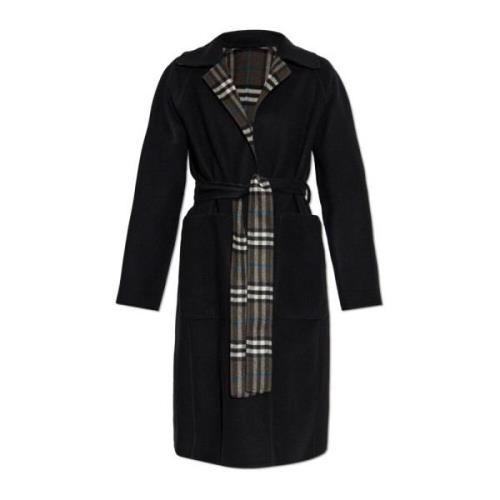 Omkeerbare jas Burberry , Black , Dames