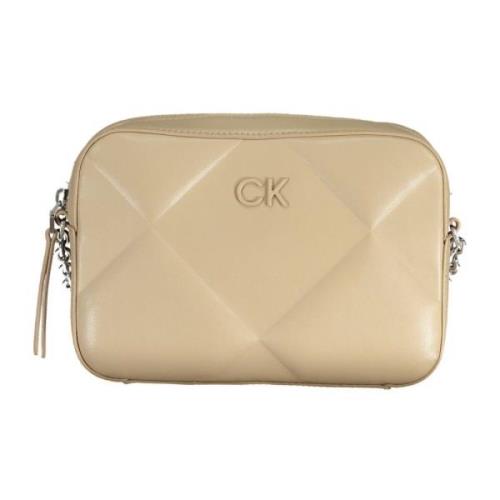 Beige Schoudertas met Verstelbare Band Calvin Klein , Beige , Dames