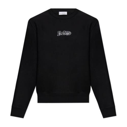 Katoenen sweatshirt met logo Burberry , Black , Heren