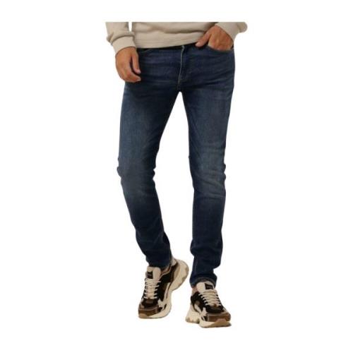 Heren Skinny Jeans Donkerblauw Calvin Klein , Blue , Heren