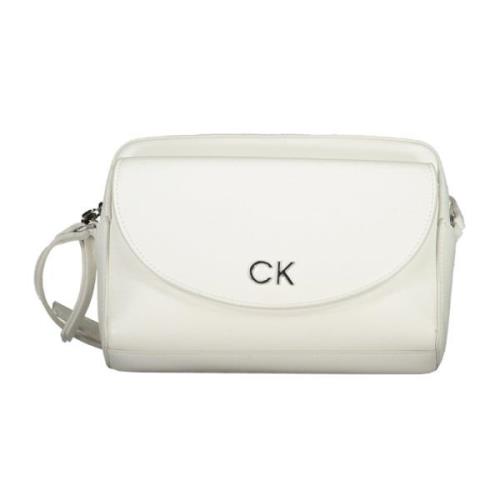 Witte Schoudertas met Verstelbare Band Calvin Klein , White , Dames