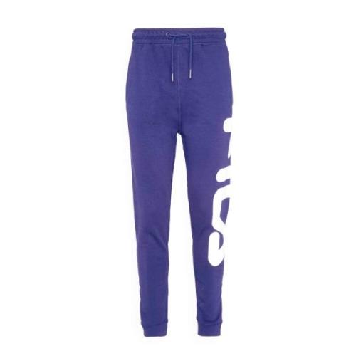 Katoenmix broek met elastische taille Fila , Purple , Heren