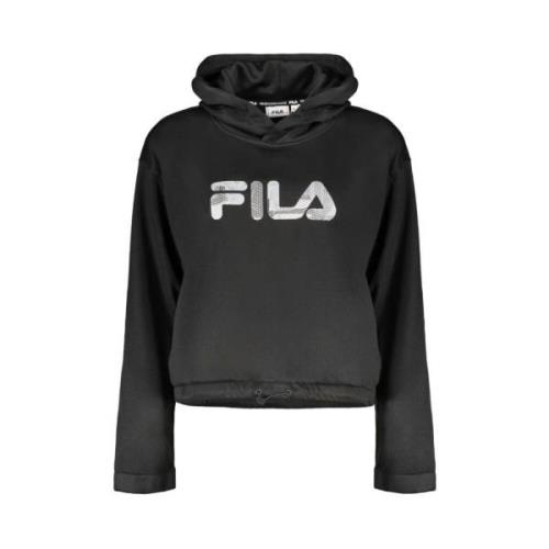 Hoodie met print en zakken Fila , Black , Dames