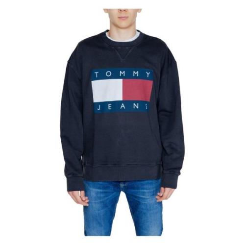 Zwart Bedrukte Gebreide Trui Lange Mouwen Ronde Hals Tommy Hilfiger , ...