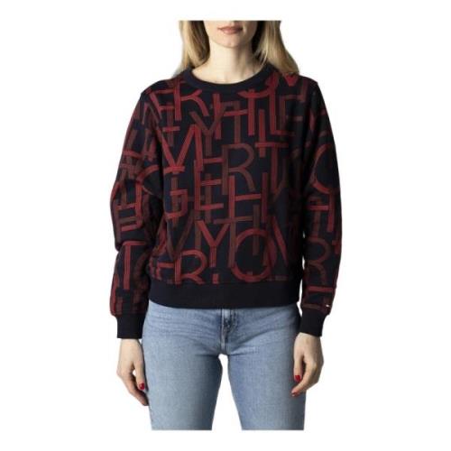 Rode Print Sweatshirt Herfst/Winter Vrouwen Tommy Hilfiger , Multicolo...