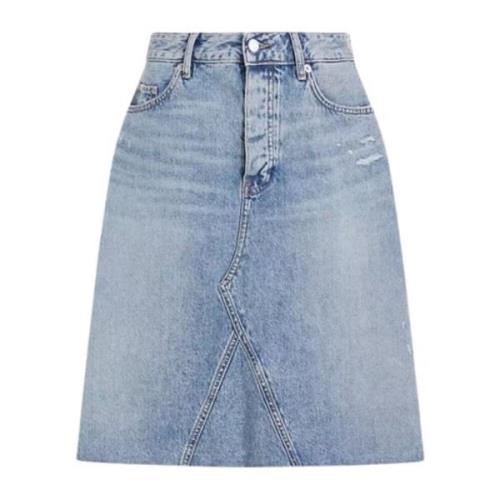 Relaxte Denim Rok Tommy Hilfiger , Blue , Dames