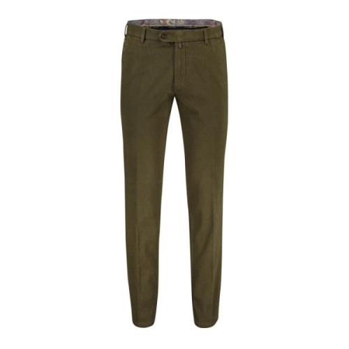 Groene Katoenen Chino Broek Meyer , Green , Heren