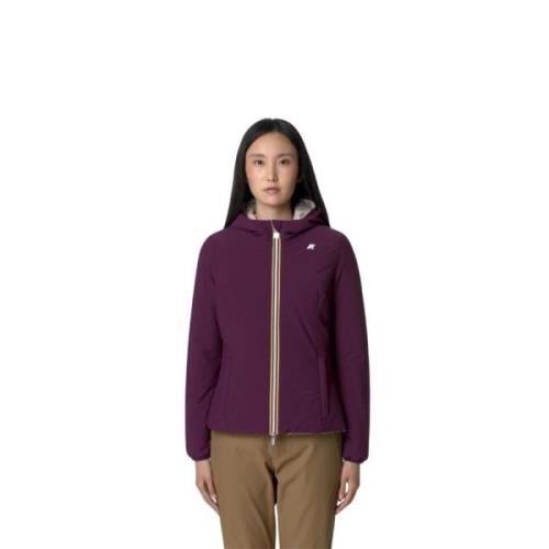 Warm Dubbel Jack Lily Stijl K-Way , Purple , Dames